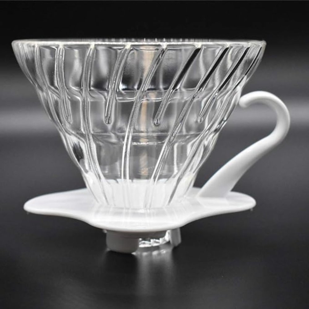 Hario V60 Glass Coffee Dripper, Size 01, White NEW